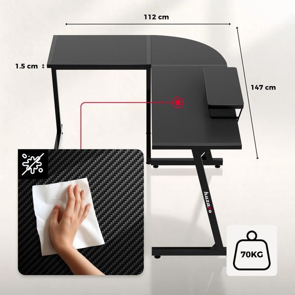 Gaming Desk HERO 6.0 BLACK 6813284 фото