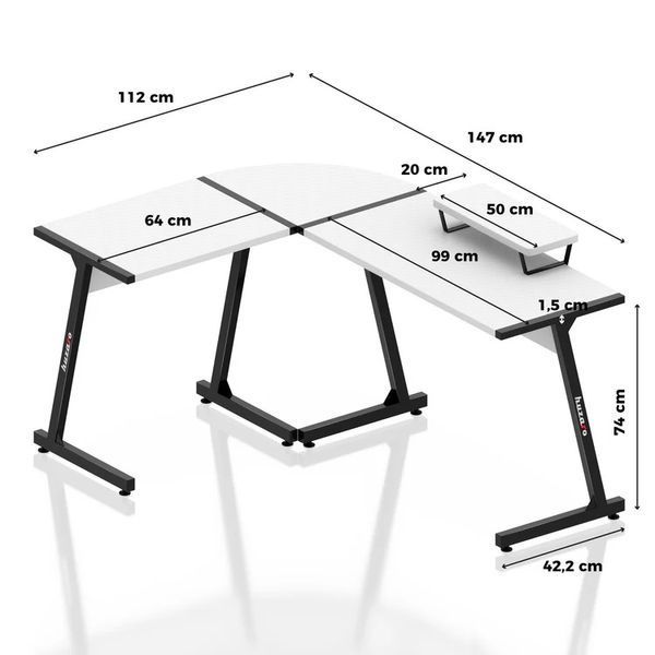 Gaming Desk HERO 6.0 WHITE 68132842 фото